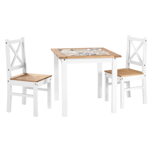 HCF Salvador 1+2 Tile Top Dining Set