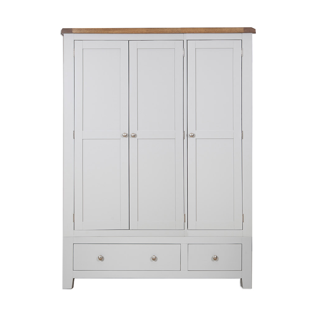 HCF Melbourne French Grey Triple Wardrobe