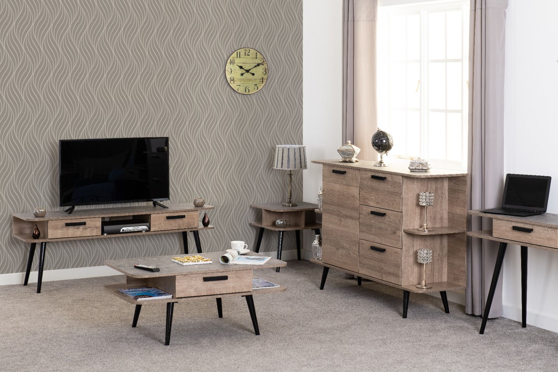 HCF Saxton 1 Door 3 Drawer Sideboard - Image 5